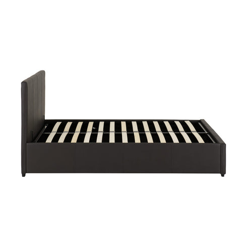 Prado Plus 4FT6 Storage Bed - Brown Faux Leather